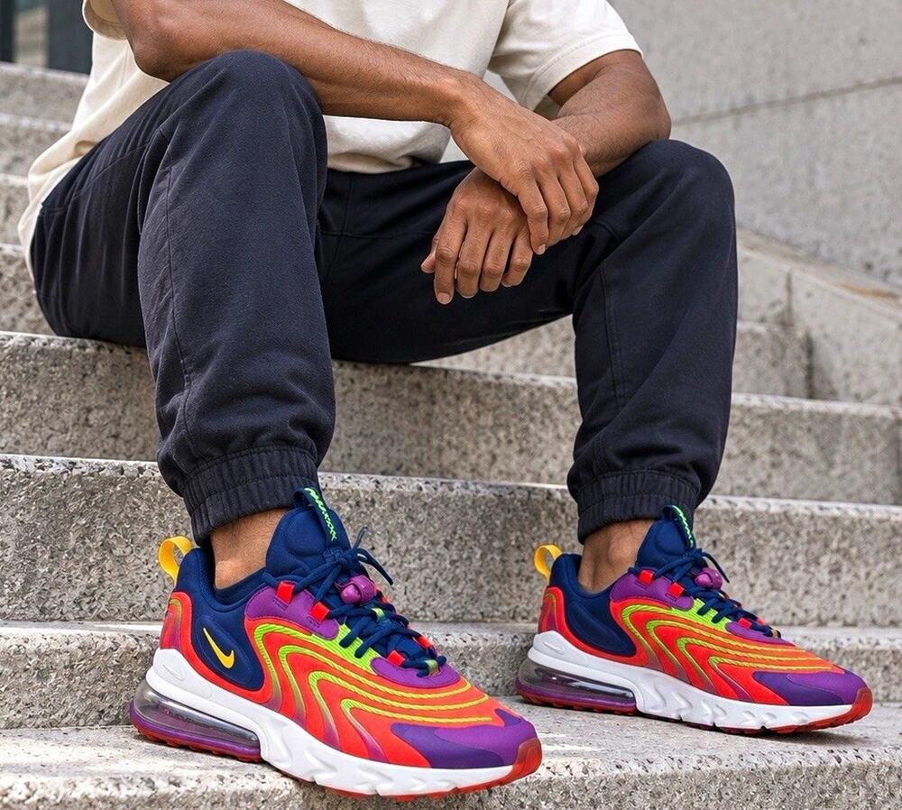 Nike Air Max 270 React ENG Raspberry Ripple Men’s 11.5 CD0113-600 Sneakers